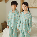 【韓國製】Jjinya / 찌니야 格子베어 공용 아동睡衣 長袖上下套裝