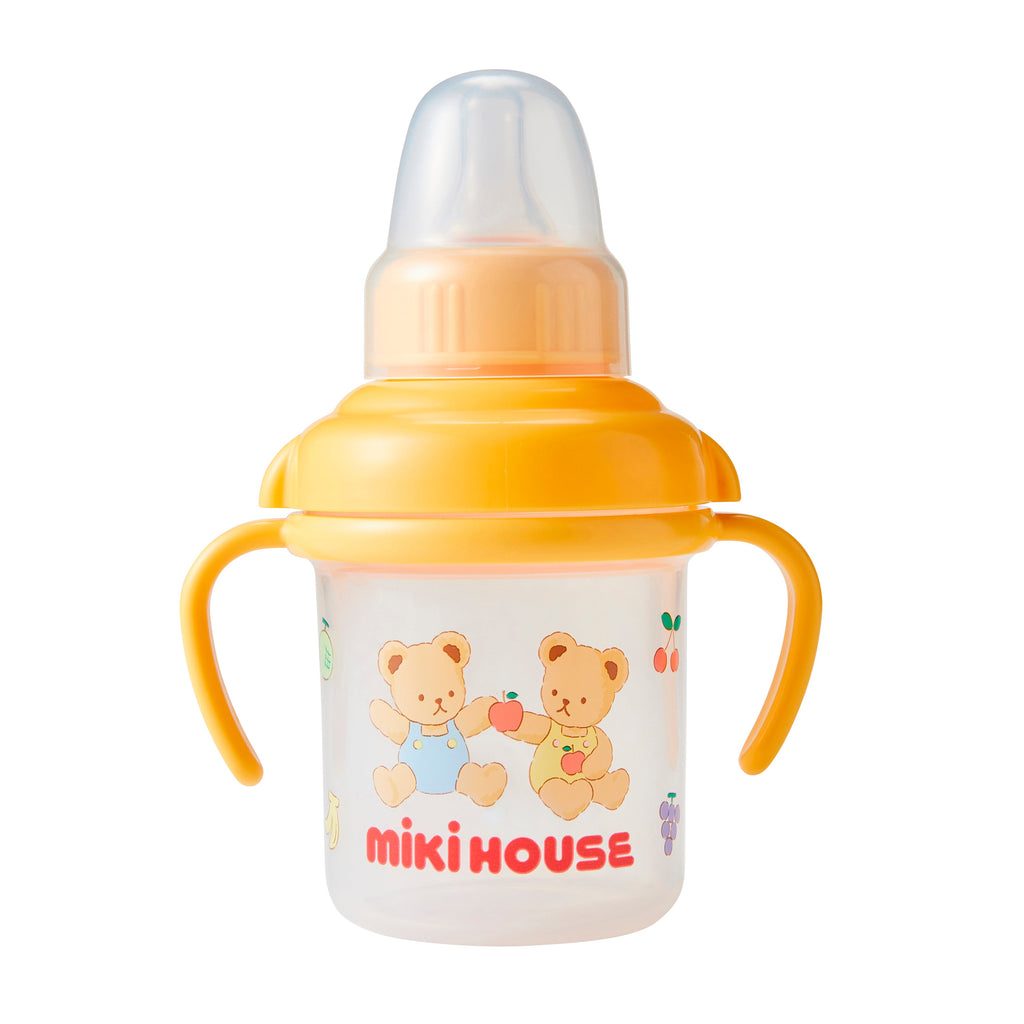 MIKI HOUSE 小熊水果圖案學飲杯套裝 白色