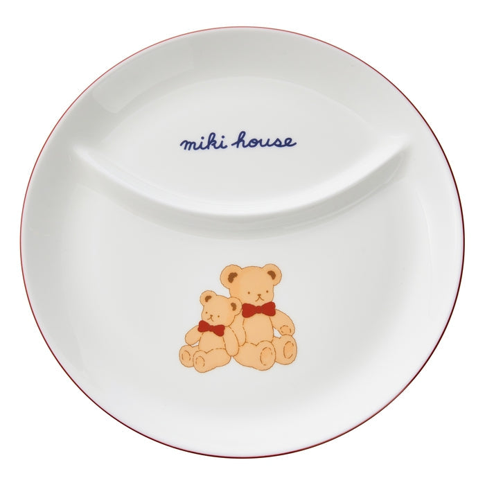 【日本製】MIKI HOUSE 骨瓷餐具禮盒4件套裝 白色