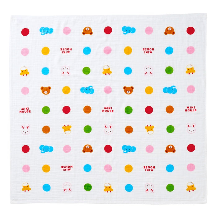 【日本製】MIKI HOUSE 紗布浴巾 90×90cm 正方形 包巾 純棉 彌月送禮 5色