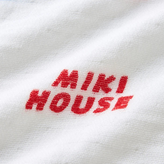 【日本製】MIKI HOUSE 嬰兒雙面紗布毛巾浴巾 寶寶多功能包巾 柔軟吸水今治浴巾 90x90cm