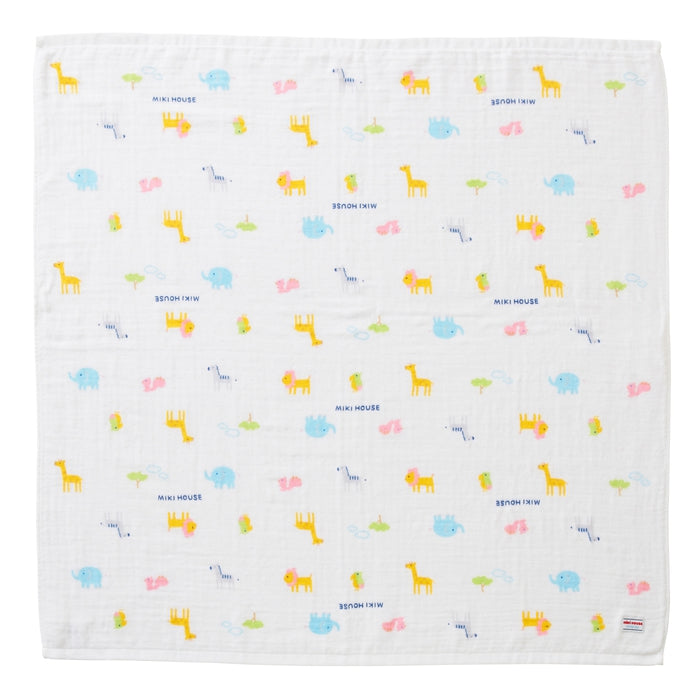 【日本製】MIKI HOUSE 抗菌抗病毒 Pure Veil 紗布浴巾 90×90cm 正方形 彌月送禮 多色