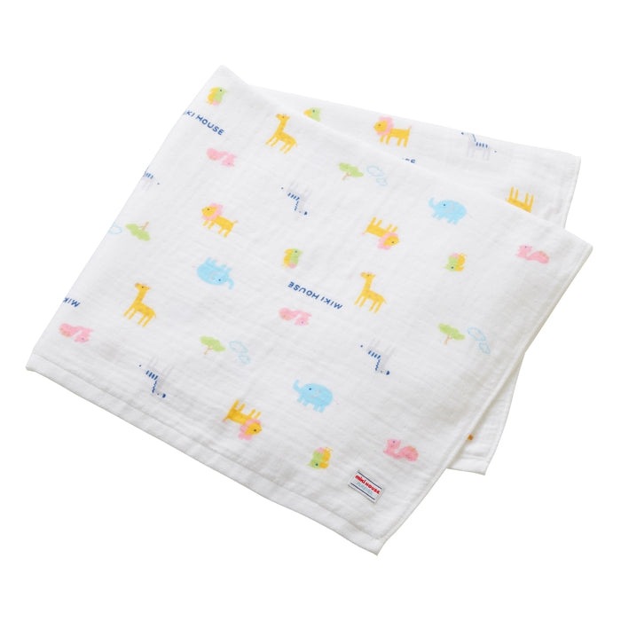 【日本製】MIKI HOUSE 抗菌抗病毒 Pure Veil 紗布浴巾 90×90cm 正方形 彌月送禮 多色