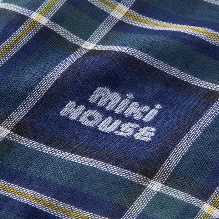 【日本製】MIKI HOUSE 格紋三層紗布多用途包巾（附禮盒） 2色