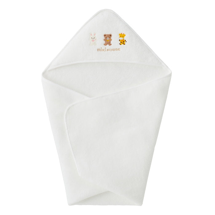 【日本製】MIKI HOUSE 無撚紗 嬰兒浴巾 80×80cm 正方形 純棉 彌月送禮 3色