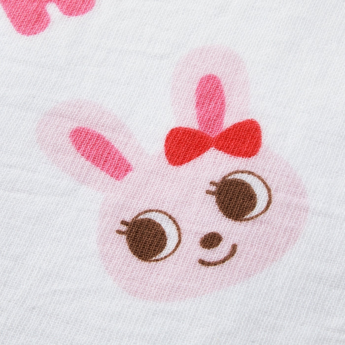 【日本製】MIKI HOUSE Puchi & Usako 身高尺 紗布浴巾 90×90cm 成長紀錄 彌月送禮 2色