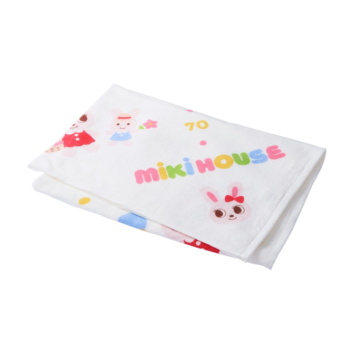 【日本製】MIKI HOUSE Puchi & Usako 身高尺 紗布浴巾 90×90cm 成長紀錄 彌月送禮 2色