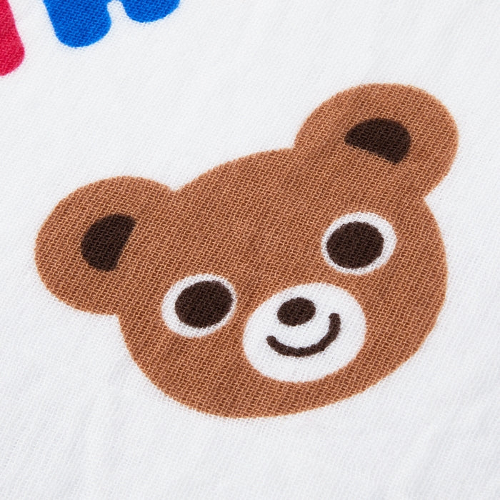 【日本製】MIKI HOUSE Puchi & Usako 身高尺 紗布浴巾 90×90cm 成長紀錄 彌月送禮 2色