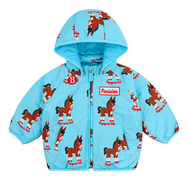 【韓國品牌／中國製】Bebedepino Baby 小驢 滿版棉服外套 BP63JP111