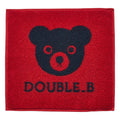 【日本製】MIKI HOUSE DOUBLE_B 黑熊 提花織 小毛巾 25×25cm 純棉 今治毛巾 5色