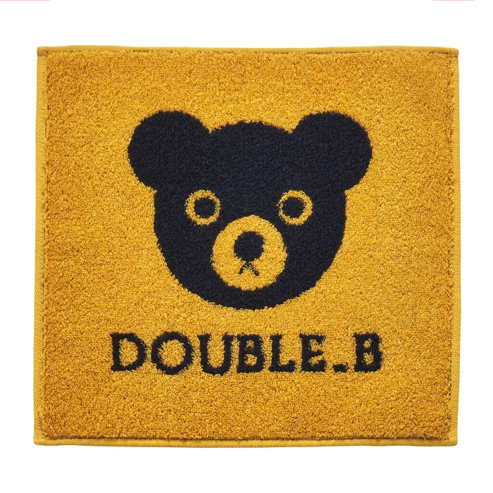 【日本製】MIKI HOUSE DOUBLE_B 黑熊 提花織 小毛巾 25×25cm 純棉 今治毛巾 5色