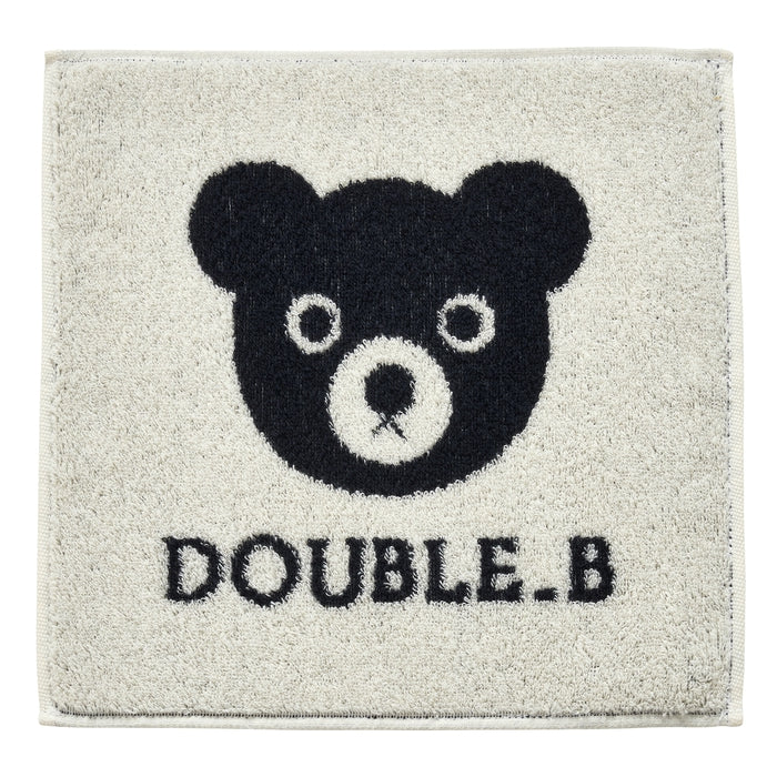 【日本製】MIKI HOUSE DOUBLE_B 黑熊 提花織 小毛巾 25×25cm 純棉 今治毛巾 5色