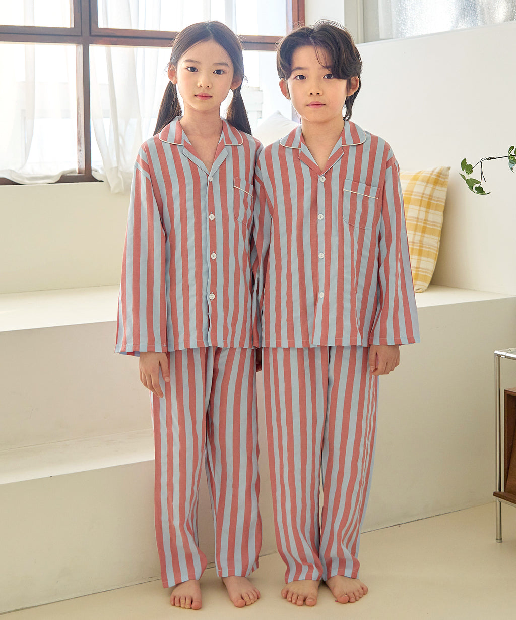 【韓國製】Pinkoko / 핑코코 148 스카이블 長袖 睡衣套裝