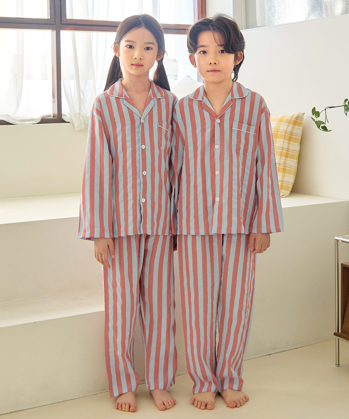 【韓國製】Pinkoko / 핑코코 148 스카이블 長袖 睡衣套裝