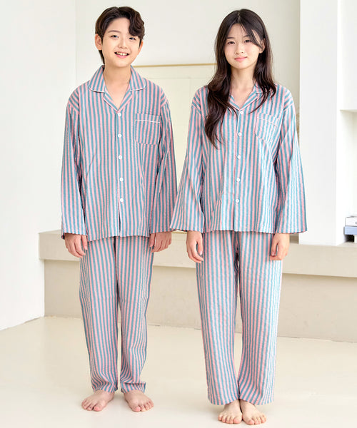 【韓國製】Pinkoko / 핑코코 2100 핑크스트 長袖 青少年 睡衣 睡衣套裝