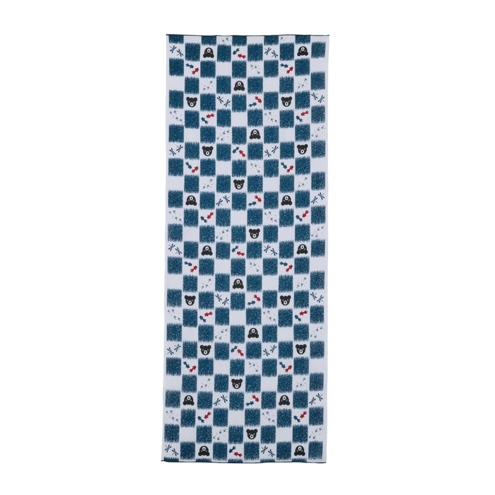 【日本製】MIKI HOUSE DOUBLE_B THE! JAPAN 黑熊 手染日式手巾 34×90cm 純棉 3色