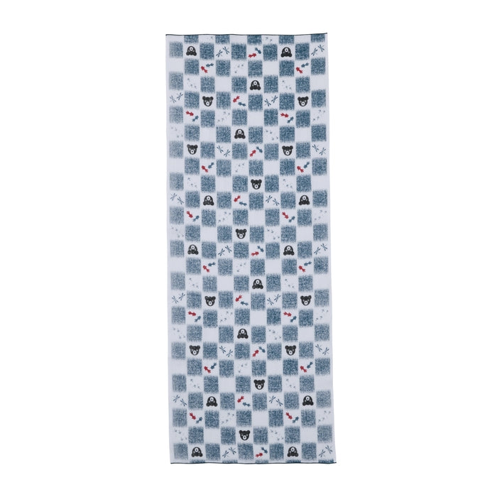 【日本製】MIKI HOUSE DOUBLE_B THE! JAPAN 黑熊 手染日式手巾 34×90cm 純棉 3色