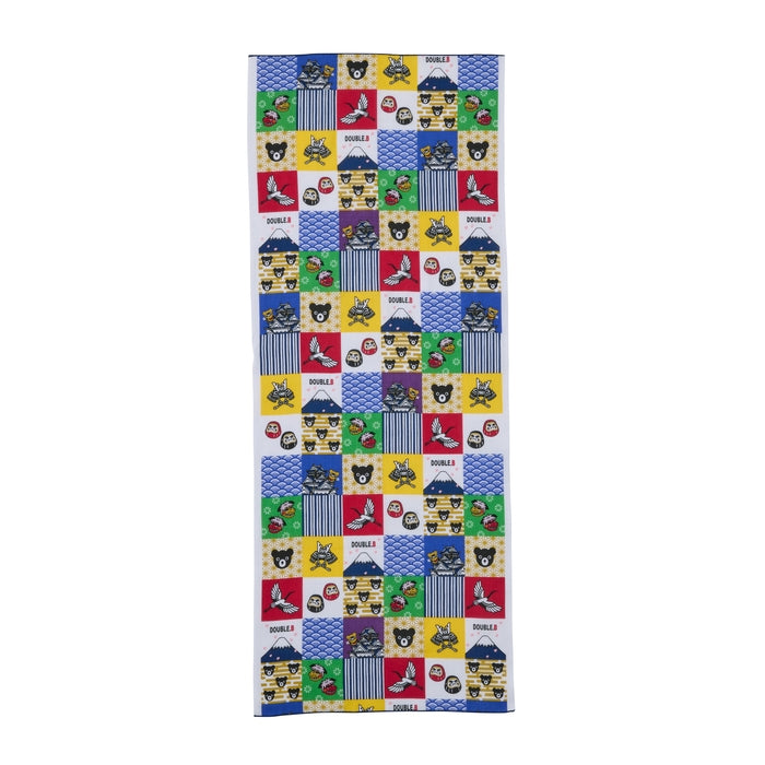 【日本製】MIKI HOUSE DOUBLE_B THE! JAPAN 黑熊 手染日式手巾 34×90cm 純棉 3色