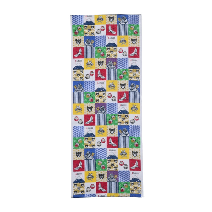 【日本製】MIKI HOUSE DOUBLE_B THE! JAPAN 黑熊 手染日式手巾 34×90cm 純棉 3色