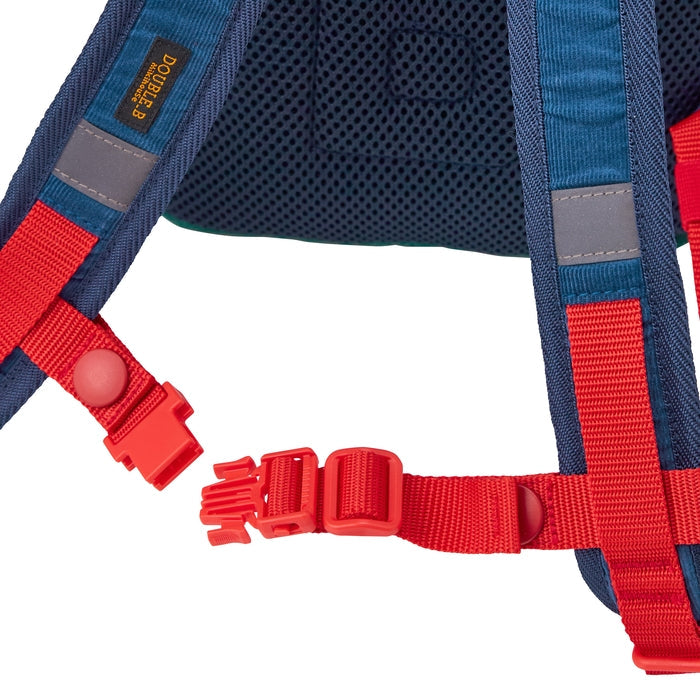【日本製】MIKI HOUSE DOUBLE_B DB HERO RANGERS 英雄刺繡 兒童背囊 4L 燈芯絨 胸扣 多色