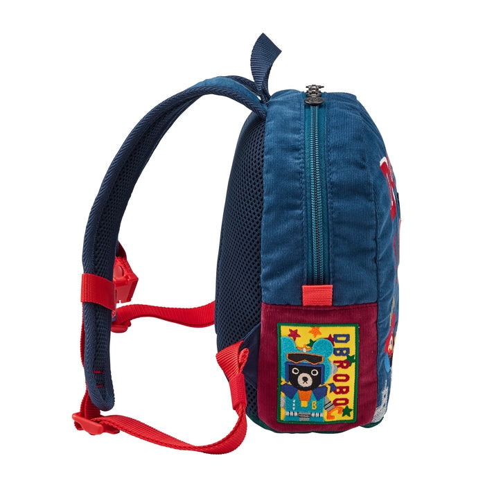 【日本製】MIKI HOUSE DOUBLE_B DB HERO RANGERS 英雄刺繡 兒童背囊 4L 燈芯絨 胸扣 多色