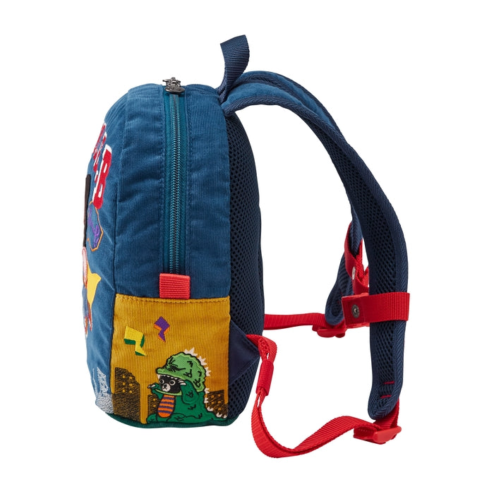 【日本製】MIKI HOUSE DOUBLE_B DB HERO RANGERS 英雄刺繡 兒童背囊 4L 燈芯絨 胸扣 多色