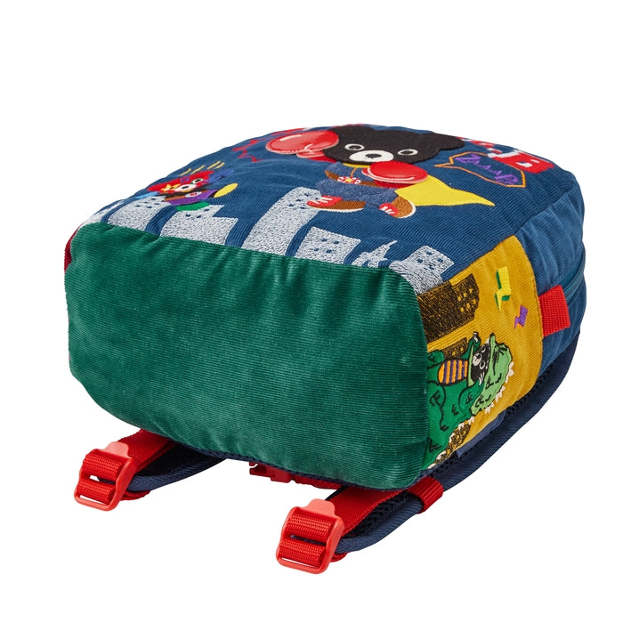【日本製】MIKI HOUSE DOUBLE_B DB HERO RANGERS 英雄刺繡 兒童背囊 4L 燈芯絨 胸扣 多色