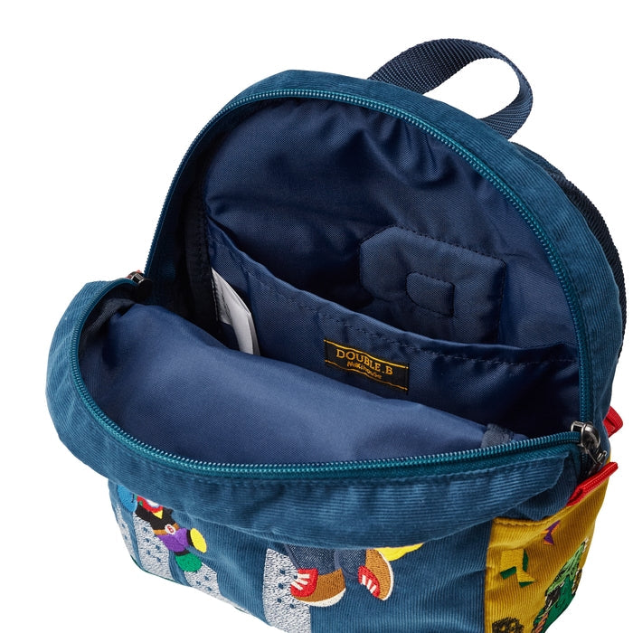 【日本製】MIKI HOUSE DOUBLE_B DB HERO RANGERS 英雄刺繡 兒童背囊 4L 燈芯絨 胸扣 多色