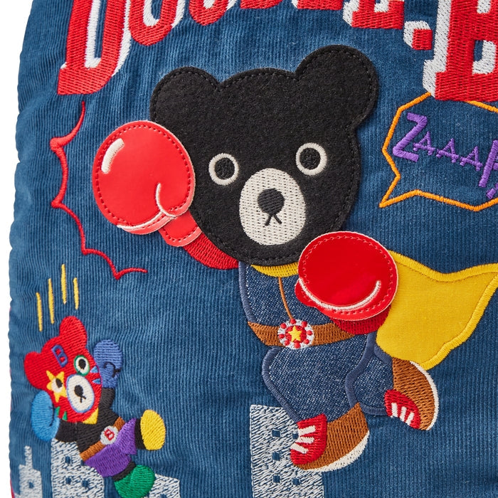【日本製】MIKI HOUSE DOUBLE_B DB HERO RANGERS 英雄刺繡 兒童背囊 4L 燈芯絨 胸扣 多色