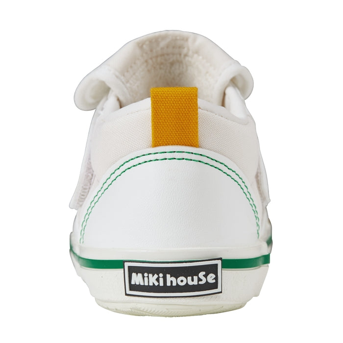 【日本製】MIKI HOUSE DOUBLE_B 大Logo翻蓋帶第二階段學行鞋 黑熊刺繡 魔術貼