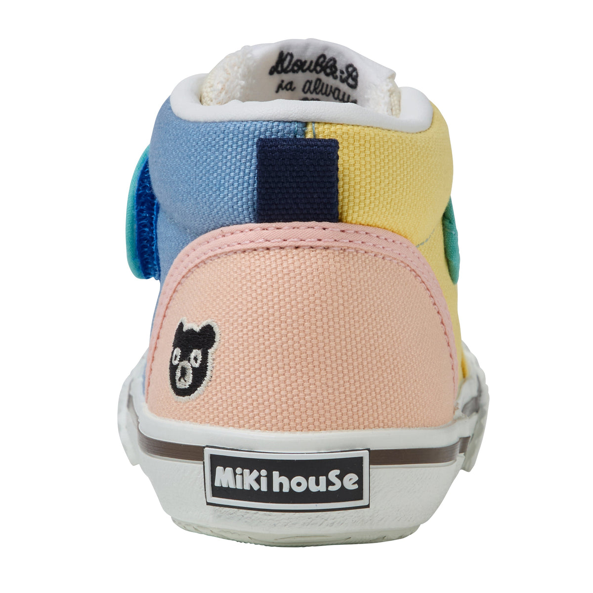 【日本製】MIKI HOUSE DOUBLE_B 刺繡牛津布 學行鞋 第二階段 魔術貼 BB鞋