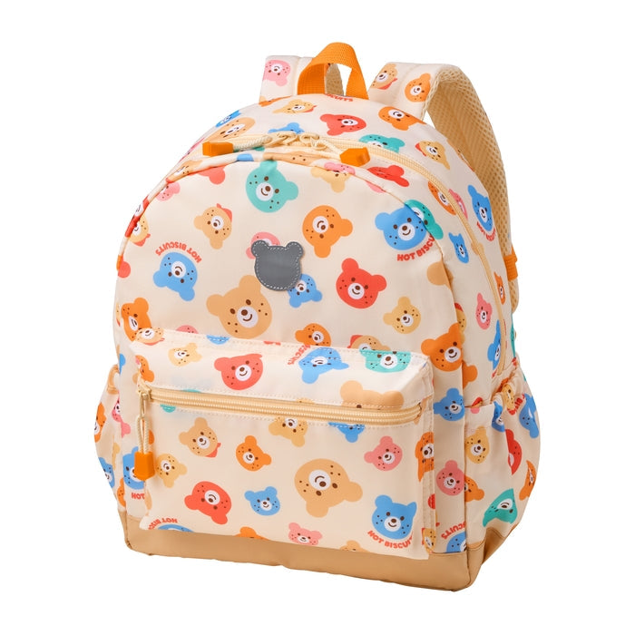 MIKI HOUSE HOT BISCUITS 繽紛 Beans 滿版印花 兒童背囊 S／M 6L／10L 胸扣 反光條 男女合用