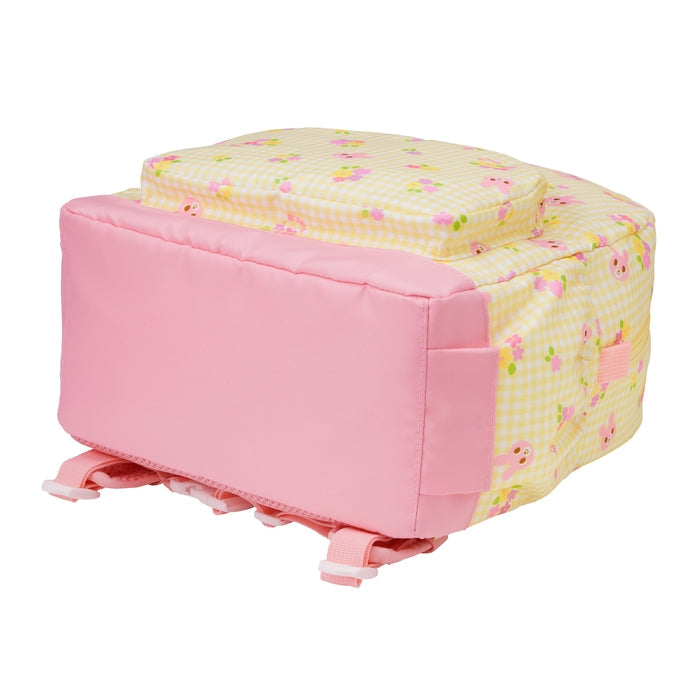 MIKI HOUSE HOT BISCUITS Cabbit 小花滿版印花 兒童背囊 S／M 6L／10L 胸扣 網布背墊 黃色
