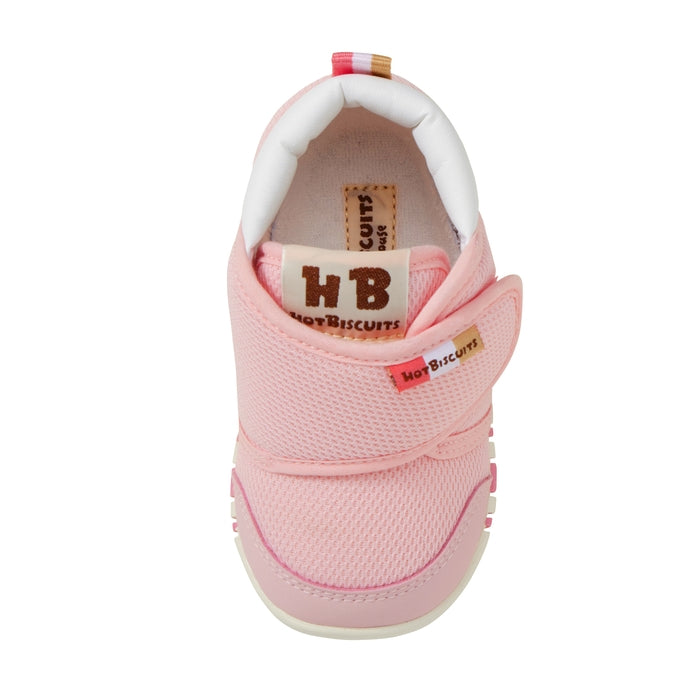MIKI HOUSE HOT BISCUITS 後跟Beans刺繡網布 學行鞋 第一階段 三色標籤 透氣BB鞋