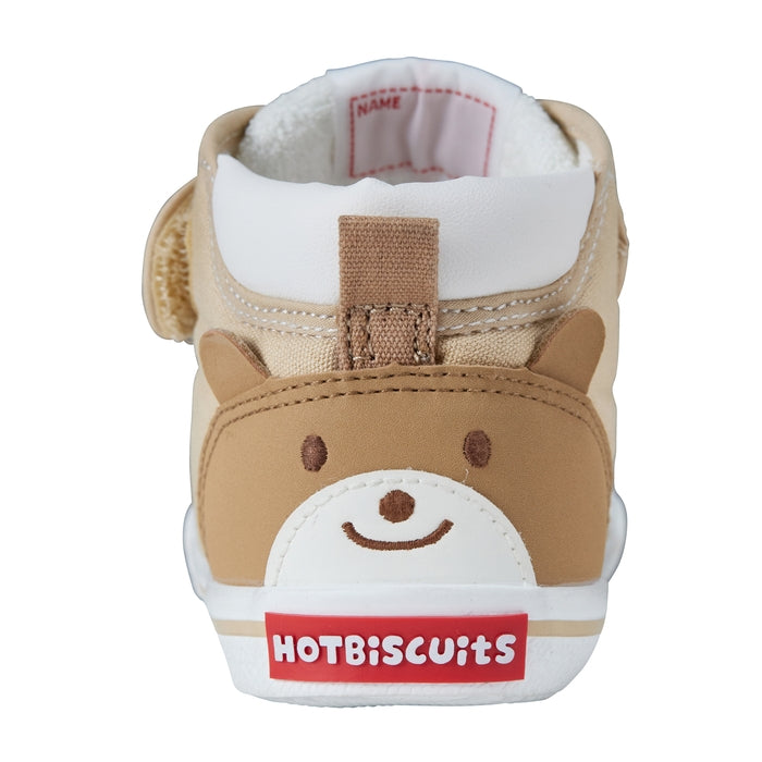 MIKI HOUSE HOT BISCUITS 顏咚系列 後跟熊仔臉丹寧布 學行鞋 第二階段 男女通用BB鞋 送禮