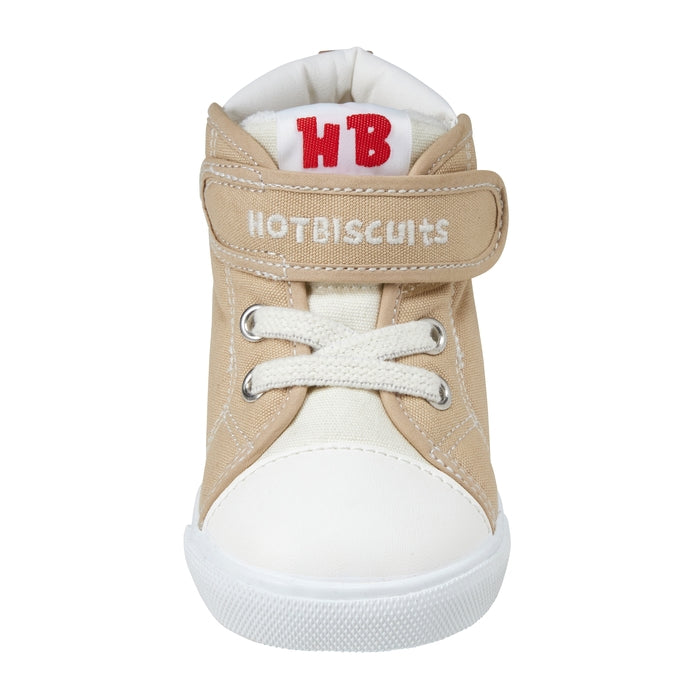 MIKI HOUSE HOT BISCUITS 顏咚系列 後跟熊仔臉丹寧布 學行鞋 第二階段 男女通用BB鞋 送禮
