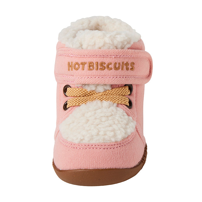 MIKI HOUSE HOT BISCUITS 顏咚系列 後跟臉孔保暖絨毛 學行鞋 第一階段 冬季BB鞋