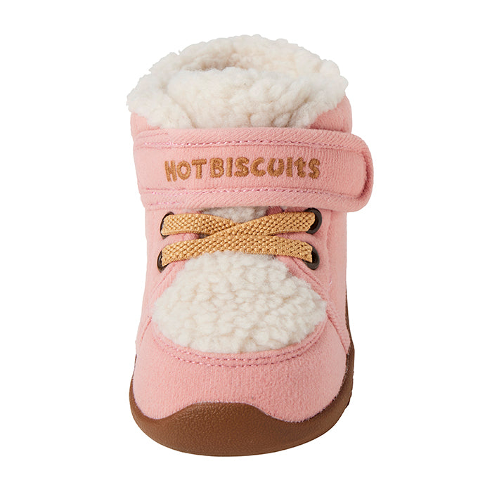 MIKI HOUSE HOT BISCUITS 顏咚系列 後跟臉孔保暖絨毛 學行鞋 第二階段 冬季BB鞋