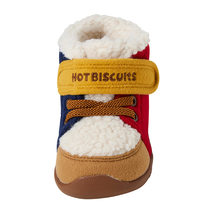 MIKI HOUSE HOT BISCUITS 顏咚系列 後跟臉孔保暖絨毛 學行鞋 第二階段 冬季BB鞋
