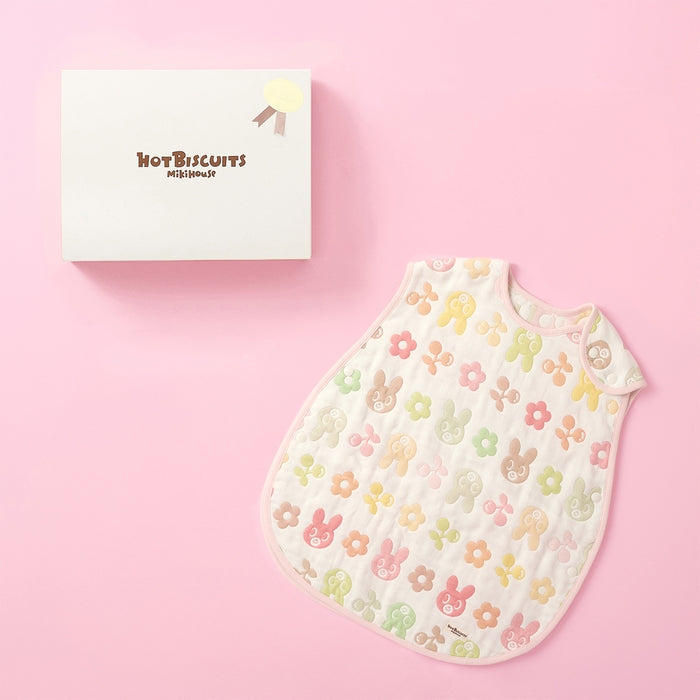 【日本製】MIKI HOUSE HOT BISCUITS 動物圖案六層紗布睡袍禮盒 3色