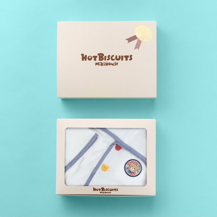 【日本製】MIKI HOUSE HOT BISCUITS 毛巾布外出斗篷禮盒 2色