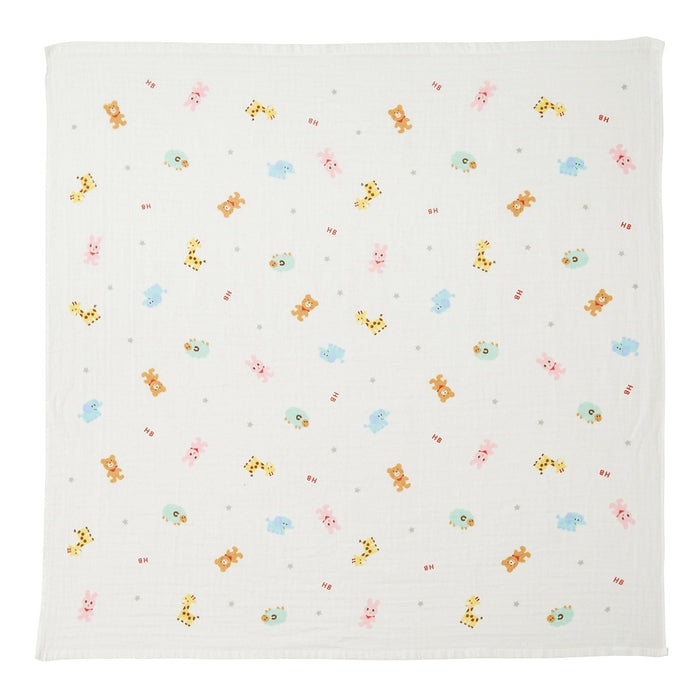 【日本製】MIKI HOUSE HOT BISCUITS 紗布浴巾 90×90cm 正方形 包巾 純棉 彌月送禮 4色