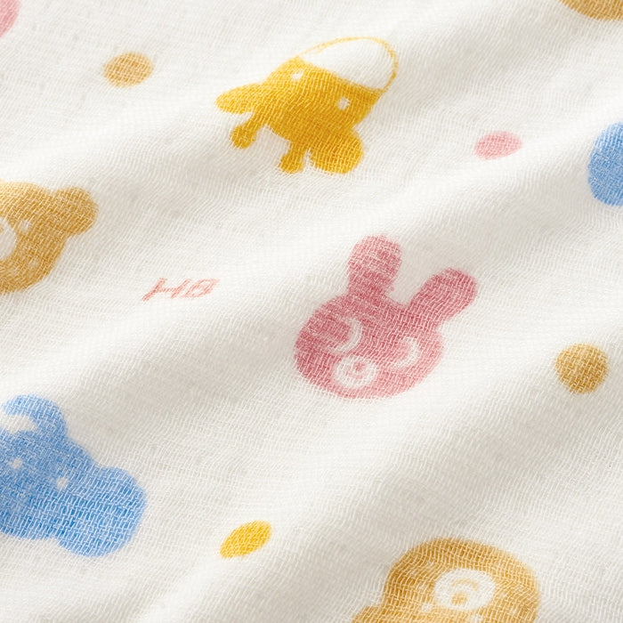 【日本製】MIKI HOUSE HOT BISCUITS 紗布浴巾 90×90cm 正方形 包巾 純棉 彌月送禮 4色