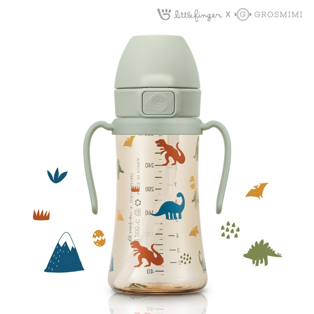 Grosmimi PPSU 吸管杯 恐龍 300ml