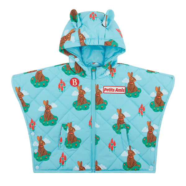 【韓國品牌／中國製】Bebedepino Baby 兔子 滿版棉服披風 BP63CT117