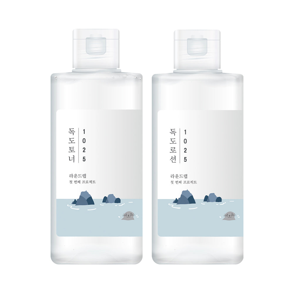 【韓國製】ROUND LAB 1025 獨島爽膚水＋乳液 2件套（200ml＋200ml）｜補水 舒緩