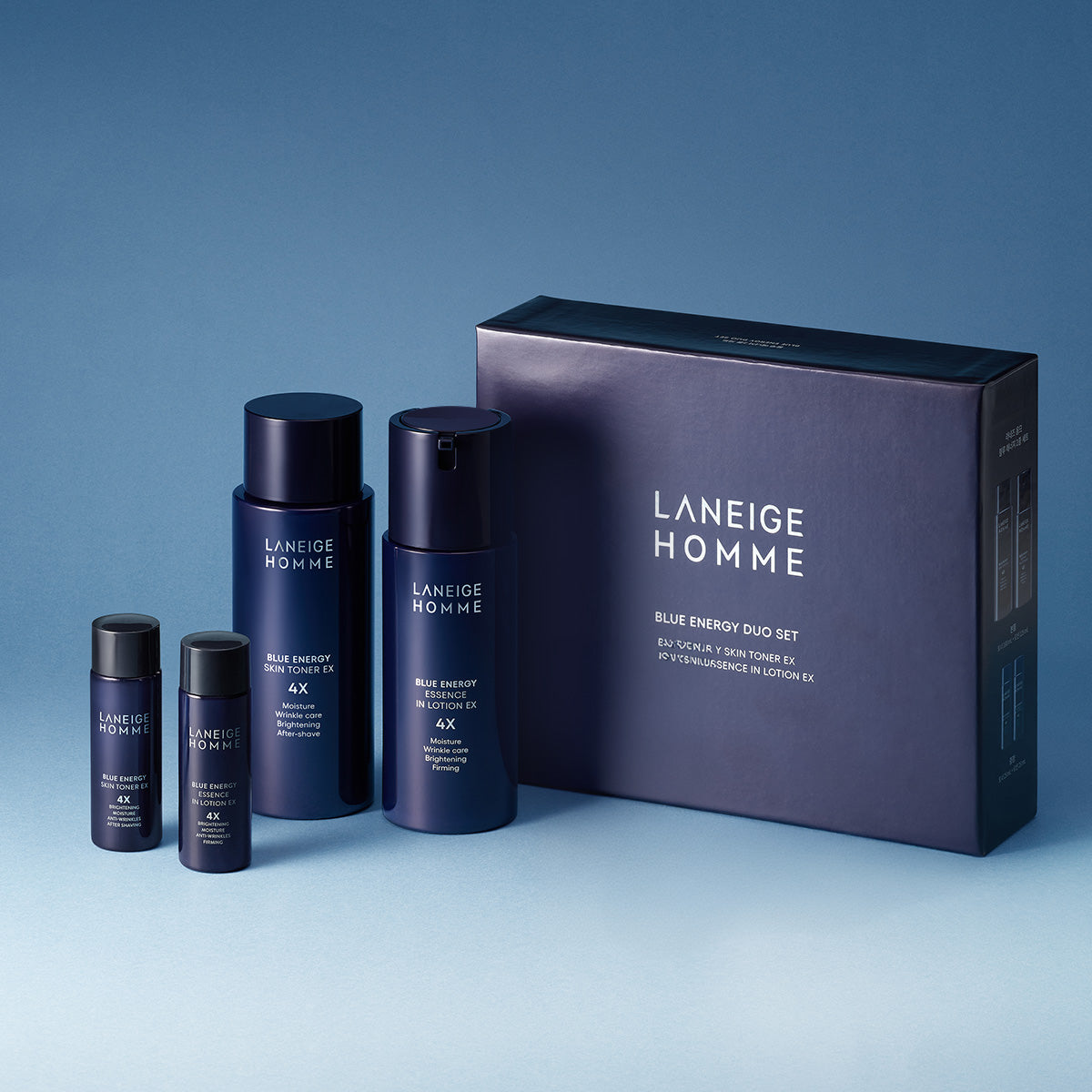 【韓國製】LANEIGE 蘭芝 男士 Blue Energy 護膚 2件套（＋迷你裝 25ml×2）｜保濕