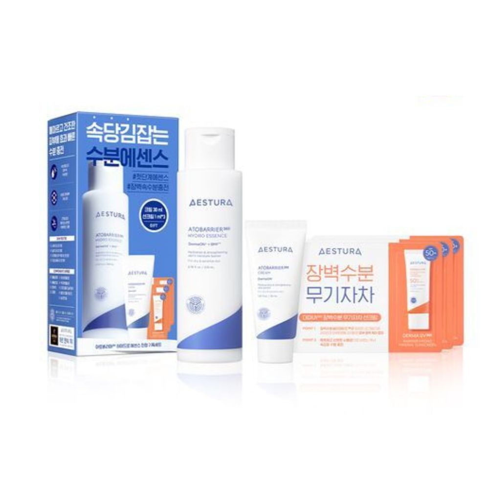 AESTURA Atobarrier 365 Hydro Essence Moisturizing Essence Set (200ml + 30ml Cream + 3ml Sunscreen)