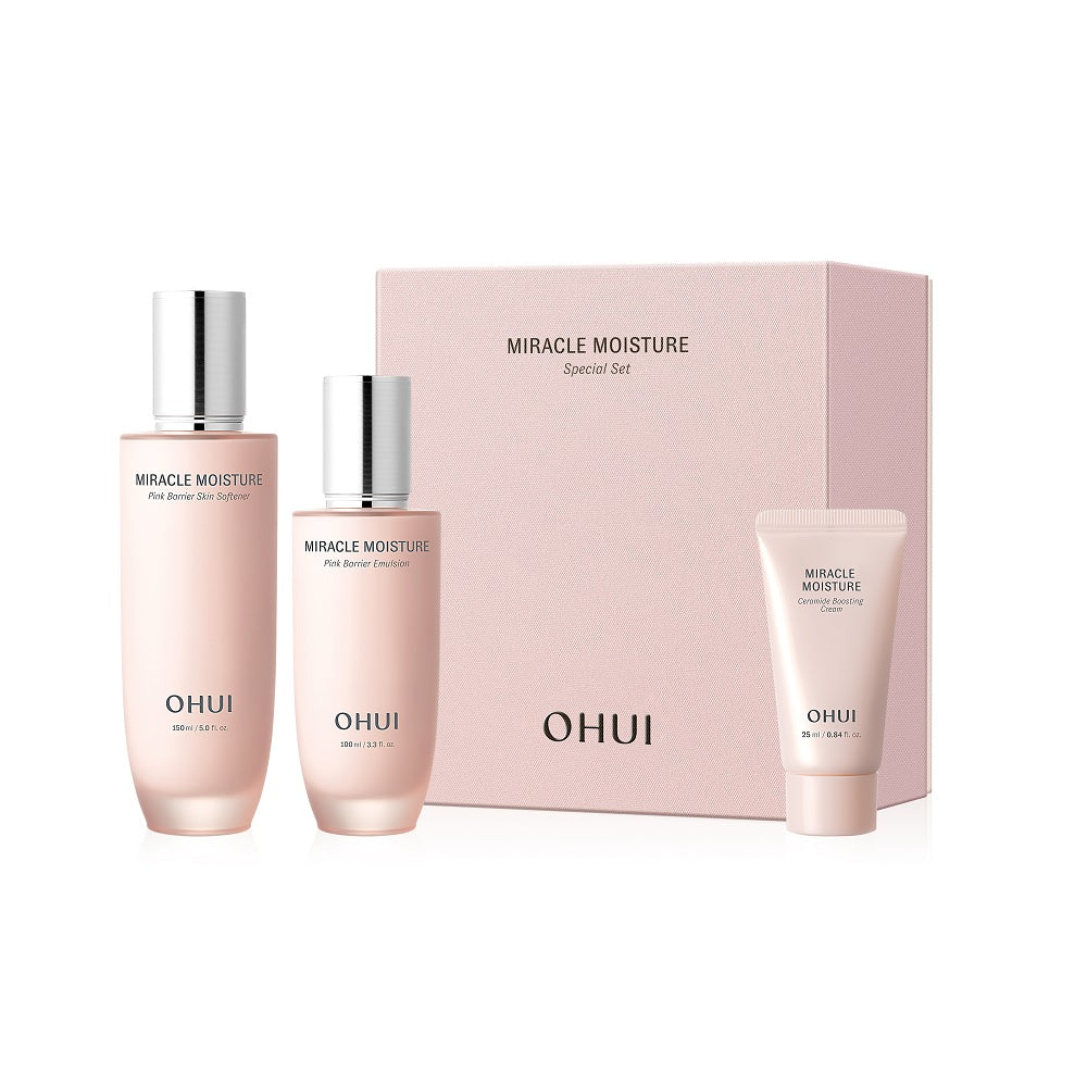 【韓國製】O HUI 歐蕙 Miracle Moisture 粉紅屏障 2件套｜保濕 修護