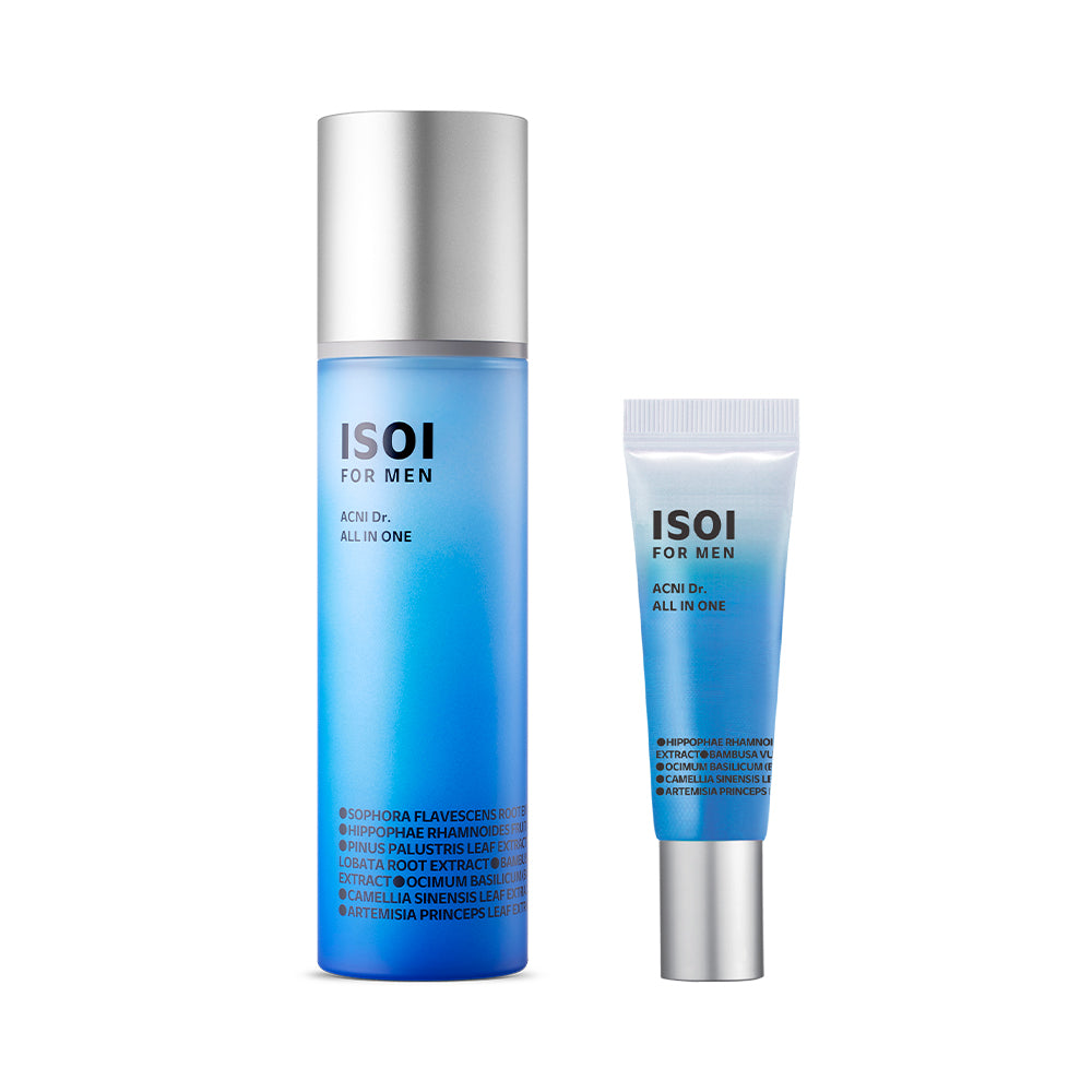 【韓國製】ISOI 男士暗瘡護理多效乳 100ml 套裝（＋15ml）｜控油 暗瘡肌